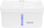 PetSafe Viva Pet Fountain, Cats & Small Dogs, Plastic Tray, 140 oz | Food-Grade Plastic, Ultra-Quiet Pump, Dishwasher Safe, Double Filtration, Filters Included