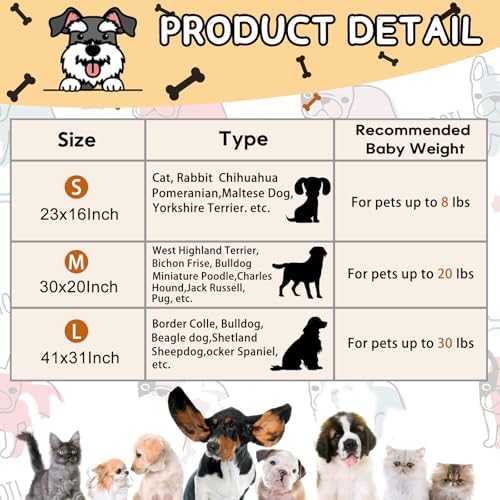 Rezutan Blanket for Large Dogs & Cats Soft Reversible Cute Paw 40"x31" - Image 4