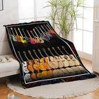 Guitar Bass Blanket for Girls Women Boys Men Adults Kids Soft Cozy Fleece Musical Instrument Throw Blankets Music Lover Gifts Warm Flannel Plush Stuff Lightweight Decorative Blanket 60"X50" - Image 2