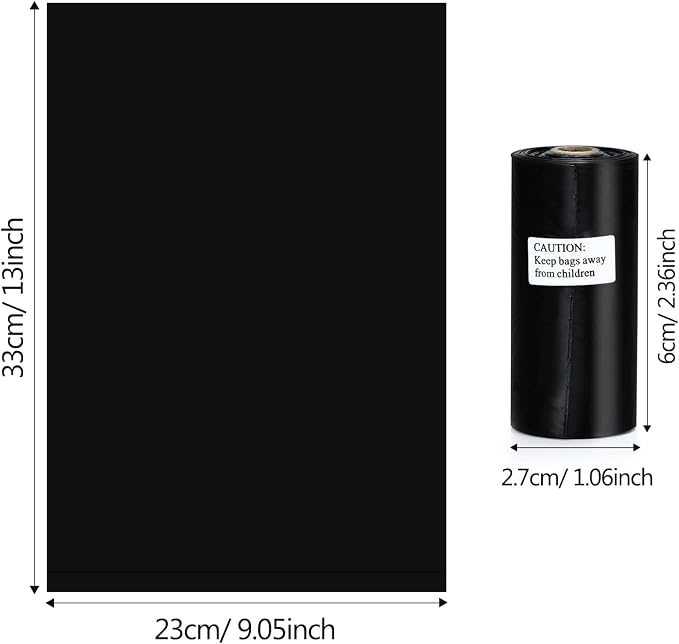 Dog Poop Bags Rolls: Large Leak Proof Hands Stay Clean Easy Tear 1140Count | Poop Bags for Dogs – Extra Thick Odor Control 13 x 9 in Dog Waste Bags Dispenser Daily Dog Walkers Outdoor Cleanup (Black)