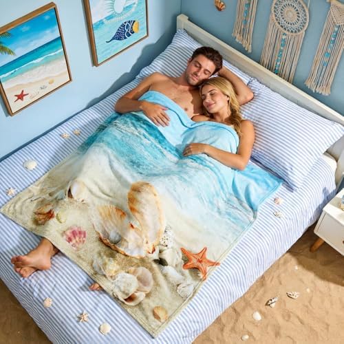Breling Nautical Coastal Throw Blanket Beach Themed Gift 50x60 Inch - Image 4