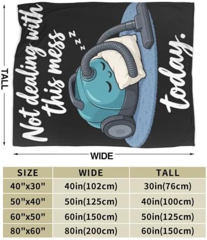 Sleepy Vacuum Blanket Throw Gift for Girls Women 60"X50" - Image 7