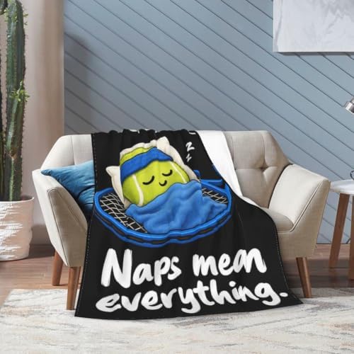 Sleepy Tennis Blanket Throw Gift for Girls Women 80"X60" - Image 2