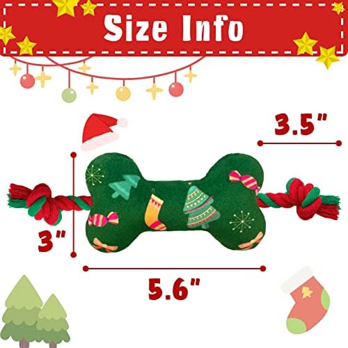 Christmas Dog Toys, 2 Pack Squeaky Plush Toys, Small & Medium Dogs - Image 2