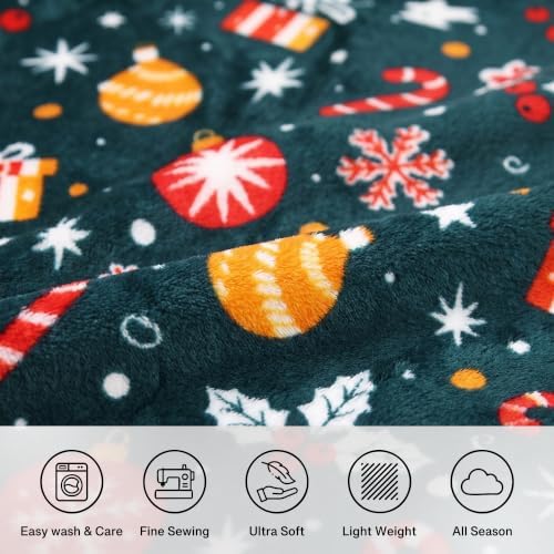 Gogreen Cozy Printed Throw Christmas Blanket - 300 GSM Fleece Throw Size for Home Decoration, Ultra Soft Microfiber Blanket (Throw - 50" x 60", Christmas Light) - Image 5