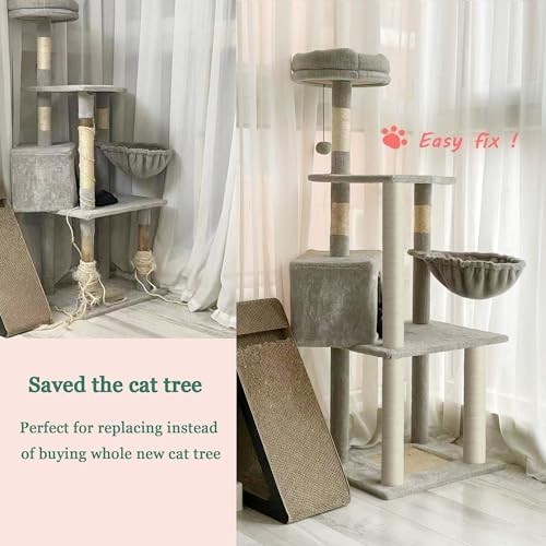 Cat Scratching Post Replacement, 2PCS 11.8in M8 Cat Tree Replacement Pole - Image 3