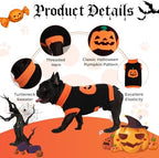 Halloween Dog Sweater Costumes for Small Medium Dogs Adorable Festival Pattern Pumpkin Sweater Turtleneck Knitted Pet Puppy Clothes Soft Warm Cold Weather Dog Halloween Costume Party Outfit - Image 5