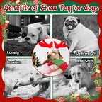 Christmas Squeaky Dog Toys with Crinkle Paper,No Stuffing Dog Toy for Large Dogs,Christmas Puppy Teething Toys to Keep Them Busy, Plush Interactive Long Lasting Chews for Aggressive Chewers - Image 4