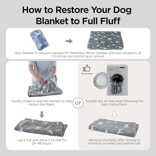 Bedsure Dog Blankets for Medium Dogs Cats, Cute Paw Prints, 3-Pack, 40x30 - Image 6