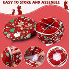 Cat Tunnel Christmas Tree Skirt Cat Donut Tunnel Bed,Gingerbread Man - Image 4