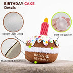 lilfrd Dog Birthday Toy, Squeaky Plush Birthday Cake Puppy Gift - Image 3