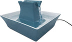 PetSafe Cat and Dog Water Fountain - Automatic Water Dispenser - Drinkwell Pagoda Ceramic Fountain for Pets - Filter Included - Blue - 70 oz, Model:PWW00-14898 | 2 Falling Water Streams Encourage Hydration, Cat & Small Dog Water Fountain, Carbon Filter...