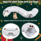 AceOrbit Christmas Cat Tunnel Bed Under Christmas Tree - Image 2