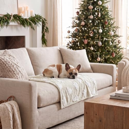 Horaldaily Beige Christmas Trees Shape 3D Textured Pets Blanket 16x23 - Image 3