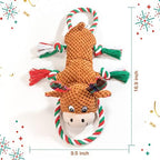 IOKHEIRA Christmas Squeaky Dog Toys, Dog Plush Toys for Chewers, Durable Interactive Dog Toys for Puppies, Small, Medium, and Large Dogs (Moose) - Image 4
