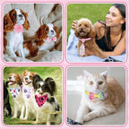 Reginary 120 Pcs Paw Bone Print Dog Bandanas Bulk Dog Bows Set Bow Ties Cat Scarf Colorful Washable Triangle Pet Kerchief Cute Bib for Summer Small Medium Large Pets Grooming Accessories Costume - Image 4