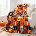 Gogreen Halloween Throw Blanket Throw Size Cozy Fleece Blanket - 300GSM Ultra Soft Microfiber Printed Blanket for Halloween Decor, for Kids & Adults (Throw - 50" x 60") - V by GOGREEN