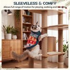 DENTRUN Winter Cat Knit Sweater, Red-Green Warm Clothes for Kitten Outfit - Image 6