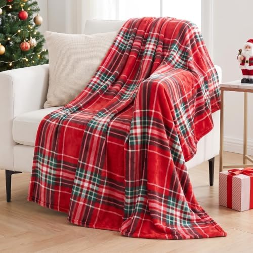 Gogreen Cozy Printed Throw Christmas Blanket - 300 GSM Fleece Throw Size for Home Decoration, Ultra Soft Blanket (Throw - 50" x 60") - I by GOGREEN