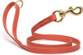 Viper Biothane K9 Working Dog Leash Waterproof Lead for Tracking Training Schutzhund Odor-Proof Long Line with Solid Brass Snap for Puppy Medium and Large Dogs 4ft, Coral