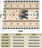 Bear Southwestern Blanket Bear Western Throw Stuff Gifts 80"x60" - Image 3