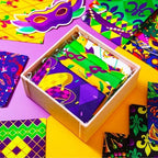 100 Pcs Dog Bandanas Bulk Adjustable Pet Scarves Mardi Gras M - Image 3