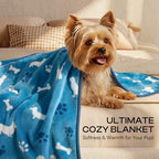 Luciphia 3 Pack Cute Dog Blankets Soft Fleece for Small Puppy Cat,23"x16" - Image 3