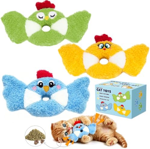 Retro Shaw Cat Toys Bird, Catnip Toys for Indoor Cats, 3 Pack, 8.26 Inches by RetroShaw