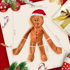 No Stuffing Squeaky Christmas Dog Toys with Crinkle Paper, 21”Cute Christmas Gingerbread Man Gift Dog Plush Toys Chew Toys,Durable Interactive Dog Toys for Large Medium Small Breed, - Image 3