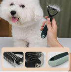 Lukshalse 8 in 1 Pet Grooming Rake and Dematting Comb, Pet Dog Cat Bowl Toothbrush Comb Set Effective Float Hair Remover Clean Tool