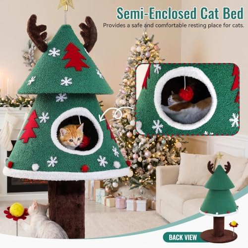 YITAHOME 47.2in Christmas Cat Tree - Image 4