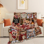 Chihuahua Christmas Throw Blanket Cute Dog Holiday Print Gifts 60''x80'' - Image 4