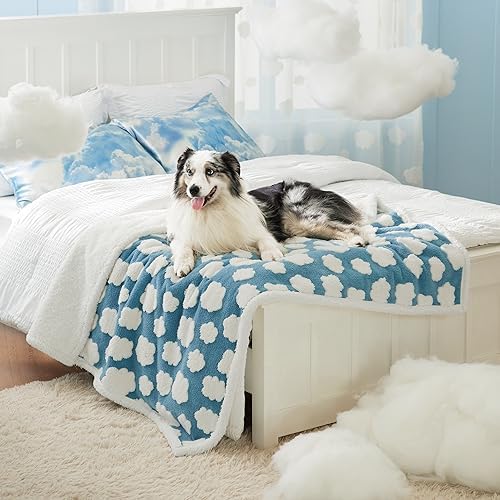 LE SURE Waterproof Dog Blankets for Large Dogs Cute Cozy 3D Jacquard,50x60 - Image 2