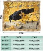 Crow Blanket for Girls Women Boys Men Adults Kids Soft Cozy Fleece Raven Throw Blankets Gifts Warm Flannel Plush Lightweight Decor for Couch Bed Sofa 50"X40" - Image 7