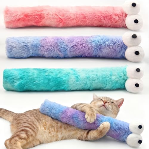 Cat Toys Pillows 3 Pack, Large 13” Cat Kicker Toys with Catnip Inside, Durable Interactive Cat Toys for Indoor Cats, Soft Kick Sticks for Exercise & Play by KIROYAL