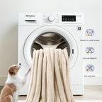 LINENLUX 1 Pack 3 Fleece Dog Blanket Soft Warm Washable for Cat Beige Small - Image 5