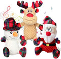3 Pack Dog Christmas Squeak Toys, Plush Squeaky Medium & Small Dog Chew Toys, Stuffed Squeaky Toys for Dogs Puppy - Funny Cute Dog for Dog Birthday by Wonflywithyou