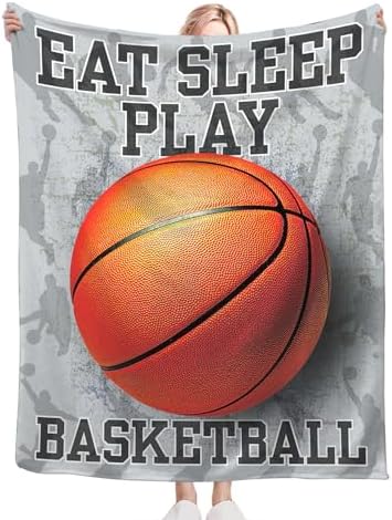 Basketball Blanket for Girls Women Boys Men Adults Kids Soft Cozy Fleece Sports Throw Blankets Gifts Warm Flannel Plush Lightweight Decor for Couch Bed Sofa 60"X50" - Image 5