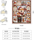 Shiba Inu Christmas Throw Blanket Cute Dog Holiday Gifts 60''X80'' - Image 6