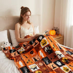 Gogreen Halloween Throw Blanket Throw Size Cozy Fleece Blanket - 300GSM Ultra Soft Microfiber Printed Blanket for Halloween Decor, for Kids & Adults (Throw - 50" x 60") - V - Image 4