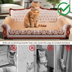 COOZMENT Scratching Sofa, Couch Shaped Thick Scratching Cardboard, Lounge Bed for Indoor Rest&Play, Sofa Scratcher Pad (Silver, 27.6" L X 12.4" W X 11.8" H) - Image 3