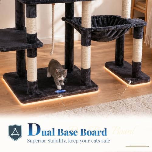 Hey-brother Cat Tree Tower with Stable Extended Base, Big Platform, MPJ078G - Image 7