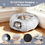 Cat Tunnel Bed for Indoor Cats, Zipper-Style Warm Soft Cat Donut Tunnel Toy - Image 4