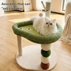 Cat Scratching Post, 28.35" H(72cm) Cat Tree/Cat Tree Tower with Cat Bed, Scratching Posts for Indoor Cats with one Plush Ball Toy, Small Cat Tree for Kittens/Cats Playing (28 in Cat Tree) - Image 5