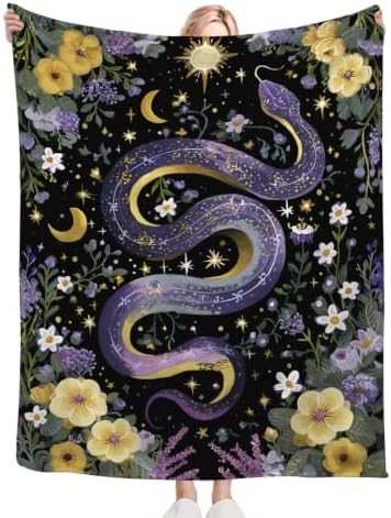 Snake Blanket Celestial Snake Throw Stuff Gifts for Girls 80"x60" - Image 5