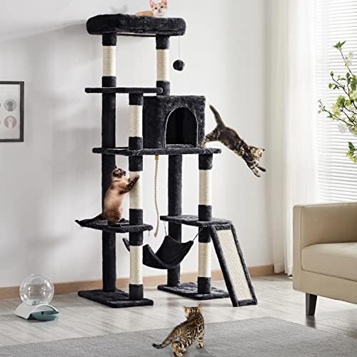 Yaheetech 63in Sturdy Large Cat Tree for Indoor Heavy Cats, Tall Tower - Image 2