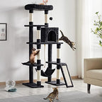 Yaheetech 63in Sturdy Large Cat Tree for Indoor Heavy Cats, Tall Tower - Image 2