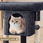 Yaheetech 23.5in Small Low-Profile Cat Tree Condo with Scratching Posts - Image 5