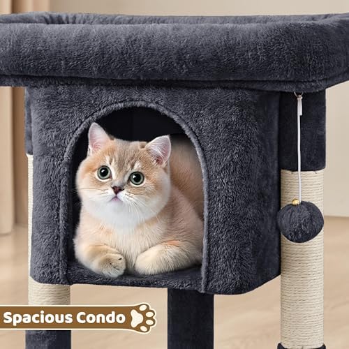 Yaheetech 23.5in Small Low-Profile Cat Tree Condo with Scratching Posts - Image 5