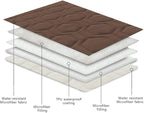 Tcksstex Waterproof and Anti-Slip Dog Bed Cover and Pet Blanket Sofa Pet Bed Mat ，car Incontinence Mattress Protectors Furniture Couch Cover for Most Cats Dogs, Pets（82x102-Chocolate）